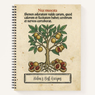 The Spice Wars Nutmeg: Vintage Botanical Recipe Notebook