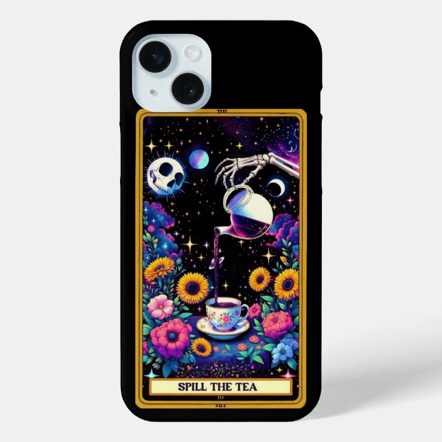 The Spill The Tea Tarot Card Case-Mate iPhone Case (Back)