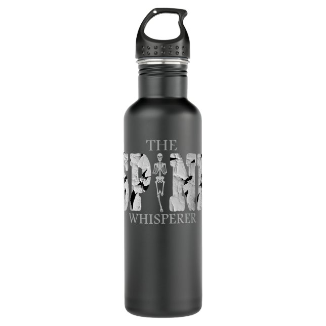The Spine Whisperer Chiropractic Shirt Graphic Chi 710 Ml Water Bottle (Front)
