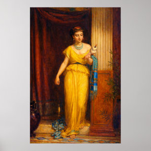 The spinner by John William Waterhouse Poster