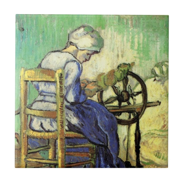 The Spinner by Vincent van Gogh Tile (Front)