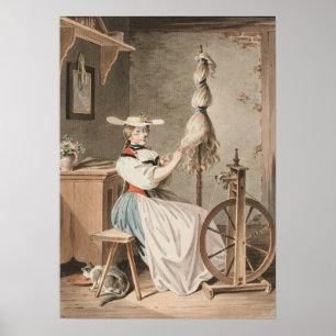 The Spinner (La Fileuse) by Sigmund Freudenberger  Poster