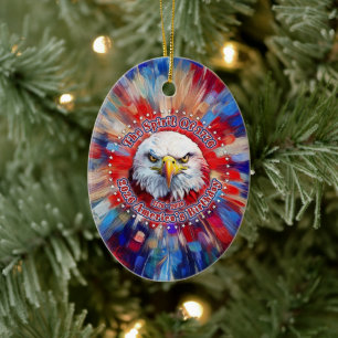 The Spirit Of 1776, 2026 America’s Red Eagle Firew Ceramic Tree Decoration