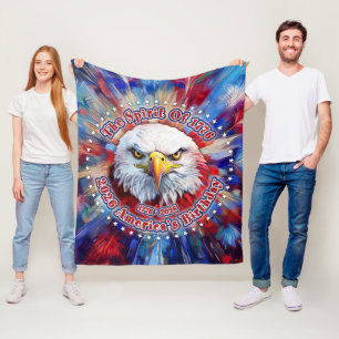 The Spirit Of 1776, 2026 America’s Red Eagle Firew Fleece Blanket