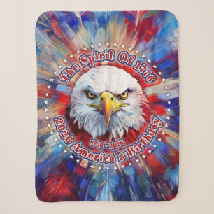 The Spirit Of 1776, 2026 America’s Red Eagle Firew Sherpa Blanket