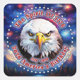The Spirit Of 1776, 2026 Brown Eagle Fireworks M Square Sticker