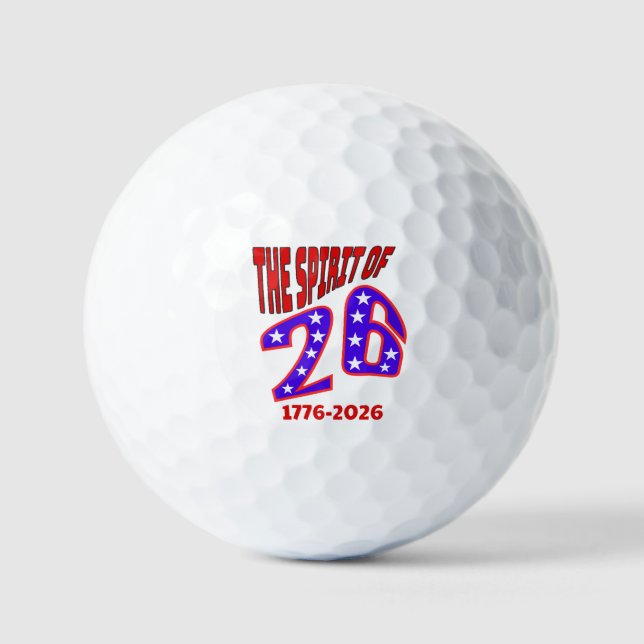 THE SPIRIT OF 26 GOLF BALLS (Front)