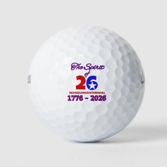 THE SPIRIT OF 26  GOLF BALLS (Front)