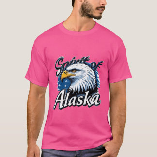 "The Spirit of Alaska" Eagle and Wilderness  T-Shirt