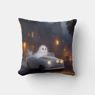 The Spirit of All Hallows' Eve A Ghost's Joyride Cushion