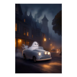 The Spirit of All Hallows' Eve A Ghost's Joyride Poster