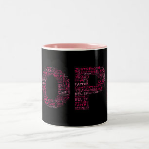 The Spirit of Hope (Pink Text) Two-Tone Coffee Mug