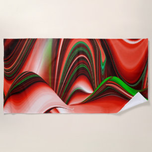 The spirit of Love and Hope Abstract 3D Rainbowart Beach Towel