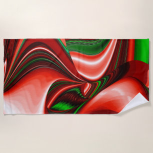 The spirit of Love and Hope Abstract 3D Rainbowart Beach Towel