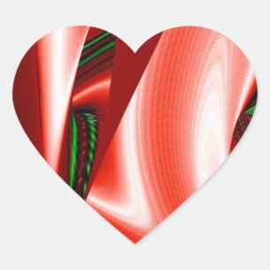 The spirit of Love and Hope Abstract 3D Rainbowart Heart Sticker