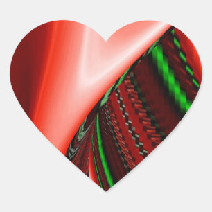 The spirit of Love and Hope Abstract 3D Rainbowart Heart Sticker
