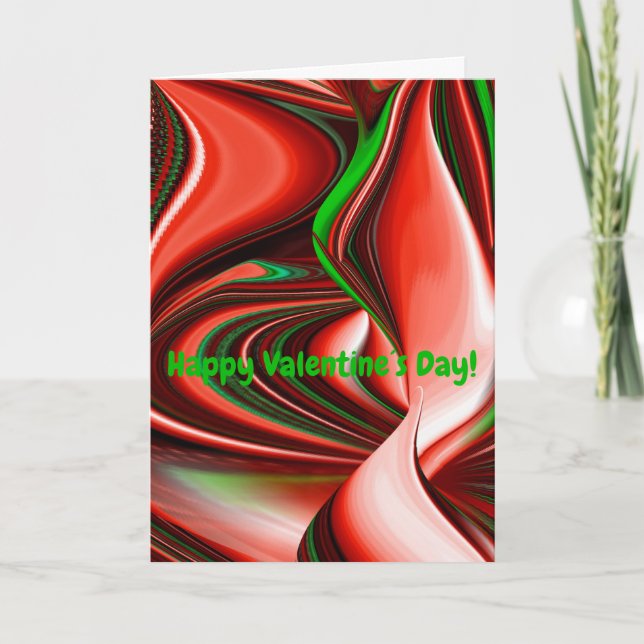 The spirit of Love and Hope Abstract 3D Rainbowart Holiday Card (Front)