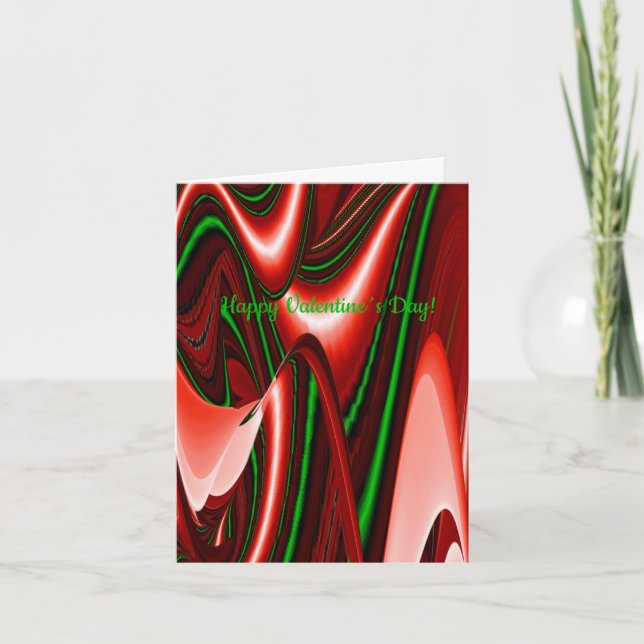 The spirit of Love and Hope Abstract 3D Rainbowart Holiday Card (Front)