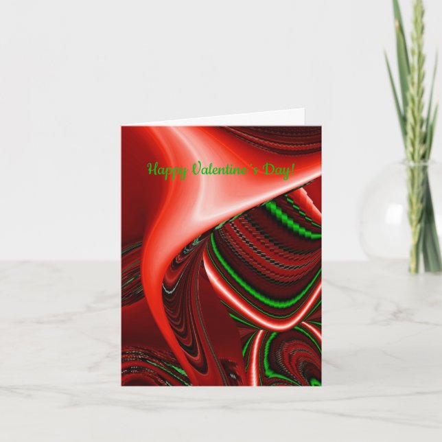 The spirit of Love and Hope Abstract 3D Rainbowart Holiday Card (Front)
