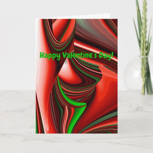 The spirit of Love and Hope Abstract 3D Rainbowart Holiday Card (Front)