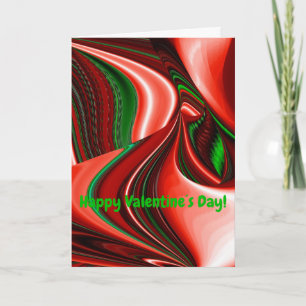 The spirit of Love and Hope Abstract 3D Rainbowart Holiday Card