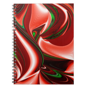 The spirit of Love and Hope Abstract 3D Rainbowart Notebook