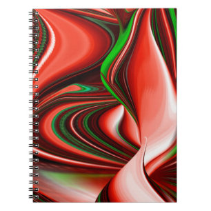 The spirit of Love and Hope Abstract 3D Rainbowart Notebook