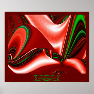 The spirit of Love and Hope Abstract 3D Rainbowart Poster