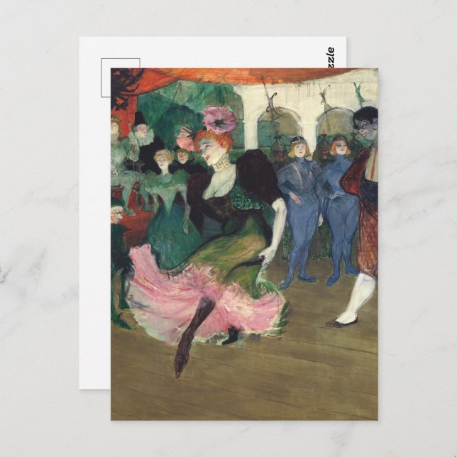 The Spirit of Parisian Cabaret,Dance of Passion Postcard (Front/Back)