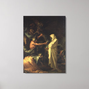 The Spirit of Samuel appearing to Saul at the hous Canvas Print