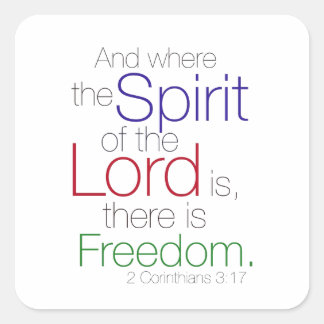 The Spirit of The Lord. Square Sticker