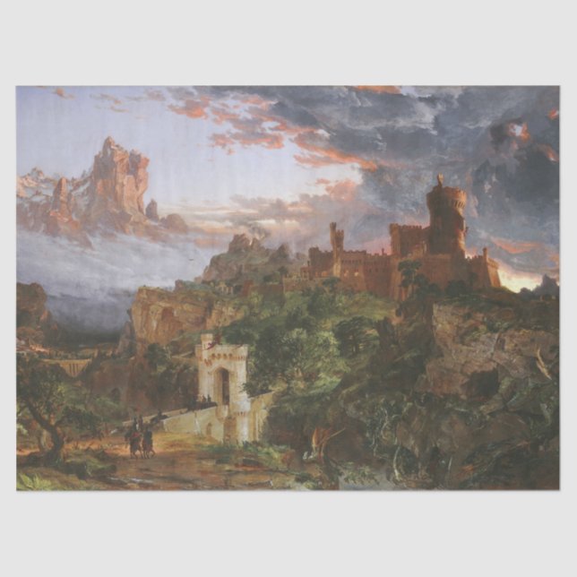 The Spirit of War (Battle at a Mediaeval Castle) Tissue Paper (Front)