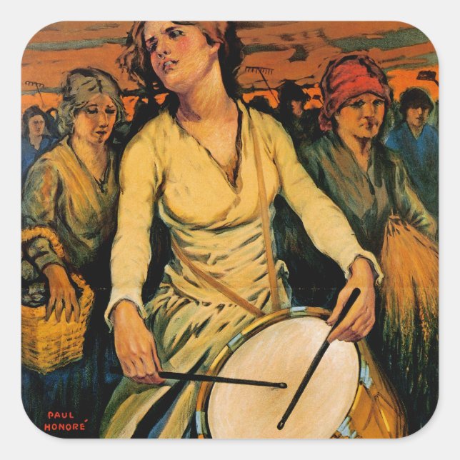 The Spirit of Woman Power Square Sticker (Front)