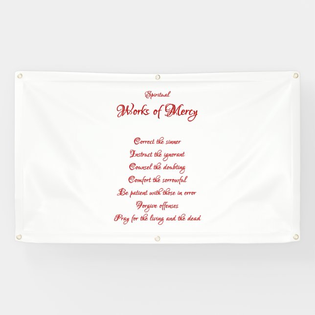 The Spiritual Works of Mercy Banner (Horizontal)