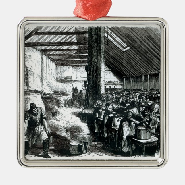 The Spitalfields Soup Kitchen, 1867 Metal Tree Decoration (Front)