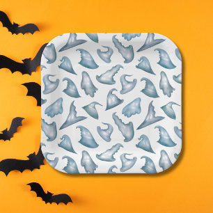 The Spooky Boo Witch Hats Halloween Paper Plate