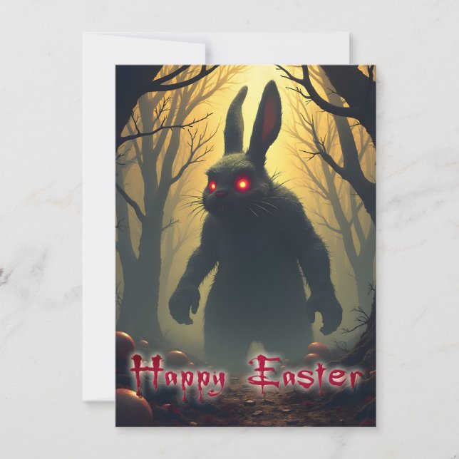 The Spooky Easter Bunny in the Shadowy Forest (Front)