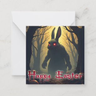 The Spooky Easter Bunny in the Shadowy Forest Card