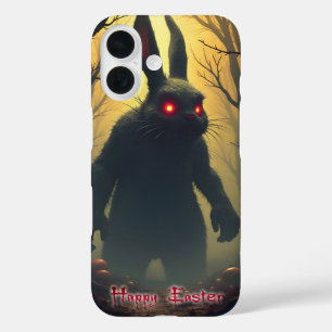 The Spooky Easter Bunny in the Shadowy Forest iPhone 16 Case