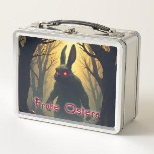 The Spooky Easter Bunny in the Shadowy Forest Metal Lunch Box