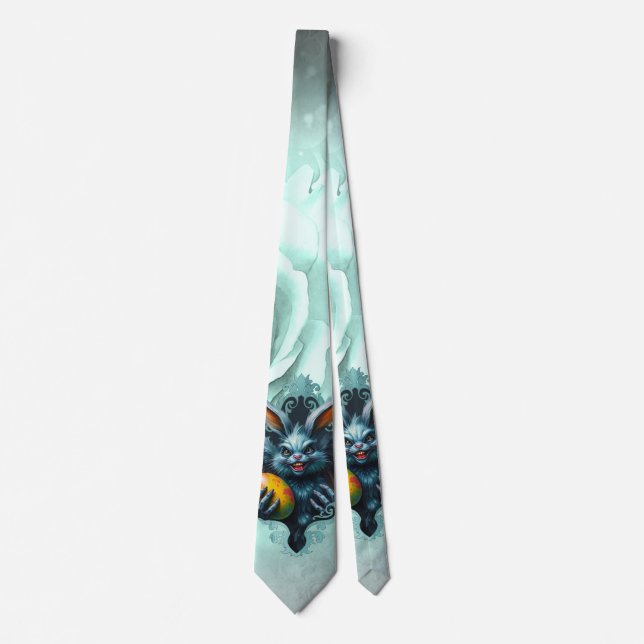 The spooky Easter rabbit Tie (Front)