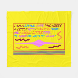 The Spoon Falls In Love With The Ladle and knife Fleece Blanket