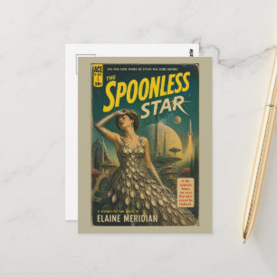 The Spoonless Star Fantasy Scifi Book Cover Postcard