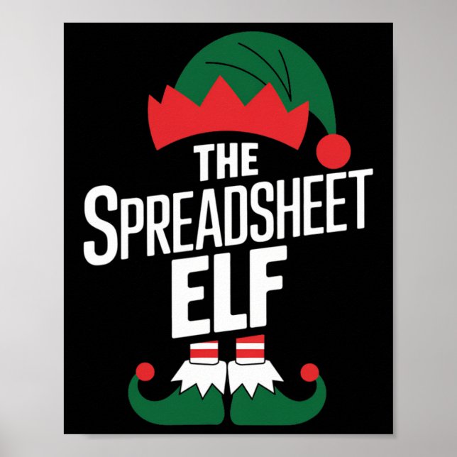 The Spreadsheet Elf Group Matching Family Christma Poster (Front)