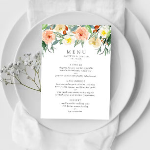 The Spring Blossoms Wedding Collection Menu