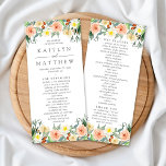 The Spring Blossoms Wedding Collection Programme<br><div class="desc">Celebrate in style with these stylish and very trendy wedding programs. This design is easy to personalise with your special event wording and your guests will be thrilled when they see these fabulous programs.</div>