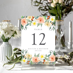 The Spring Blossoms Wedding Collection Table Number