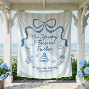 The Spring I turned 12 Birthday Banner  Tapestry