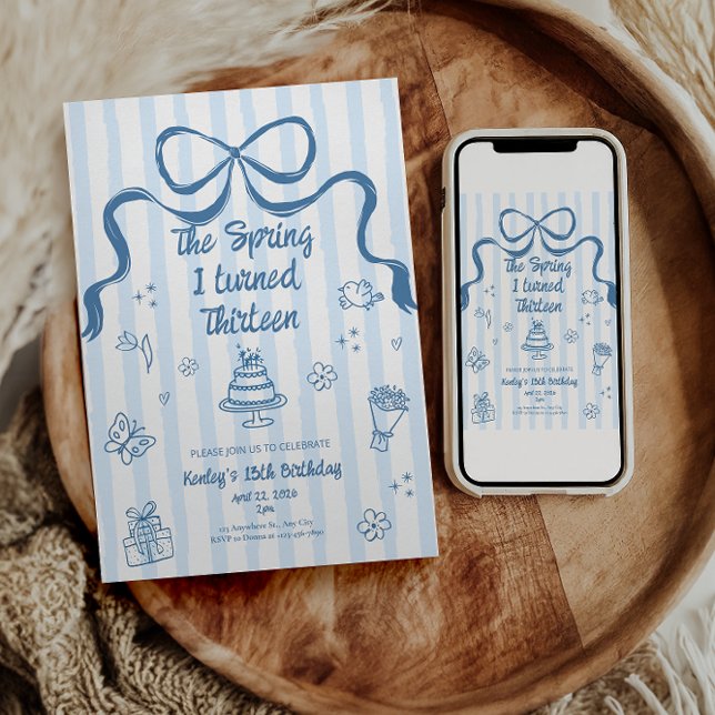 The Spring I turned 13 Birthday Invitation (Creator Uploaded)