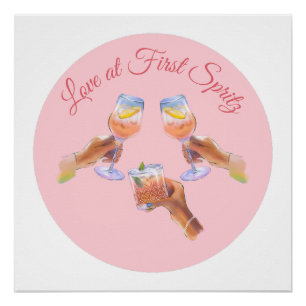The Spritz Squad Aperol Bachelorette Party Theme Poster